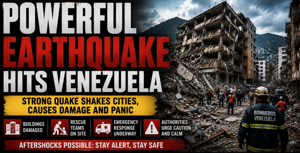 Powerful Earthquake Shakes Large Areas Nationwide